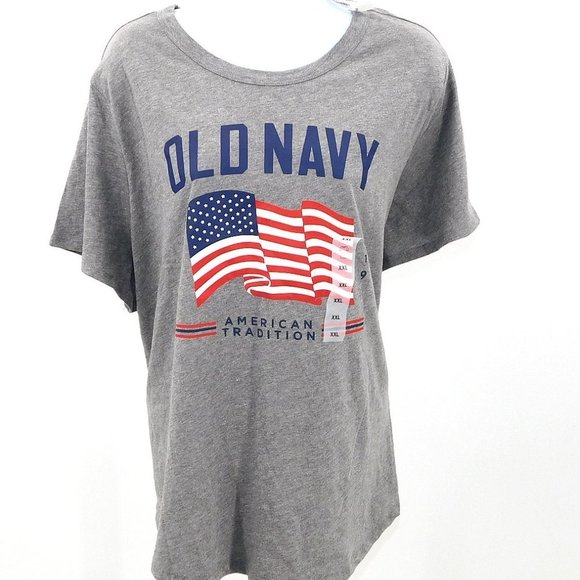 NWT Old Navy "American Tradition" Grey T-shirt - Picture 1 of 5